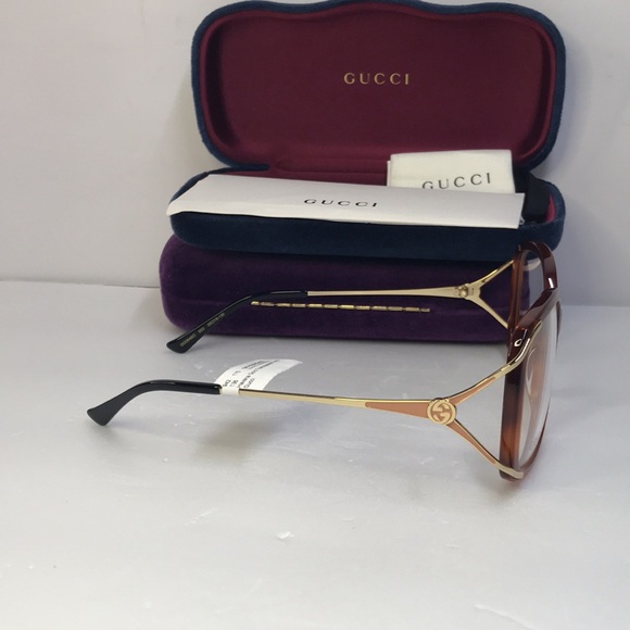 GUCCI GG0648O square-frame tortoiseshell optical glasses - Picture 7 of 14
